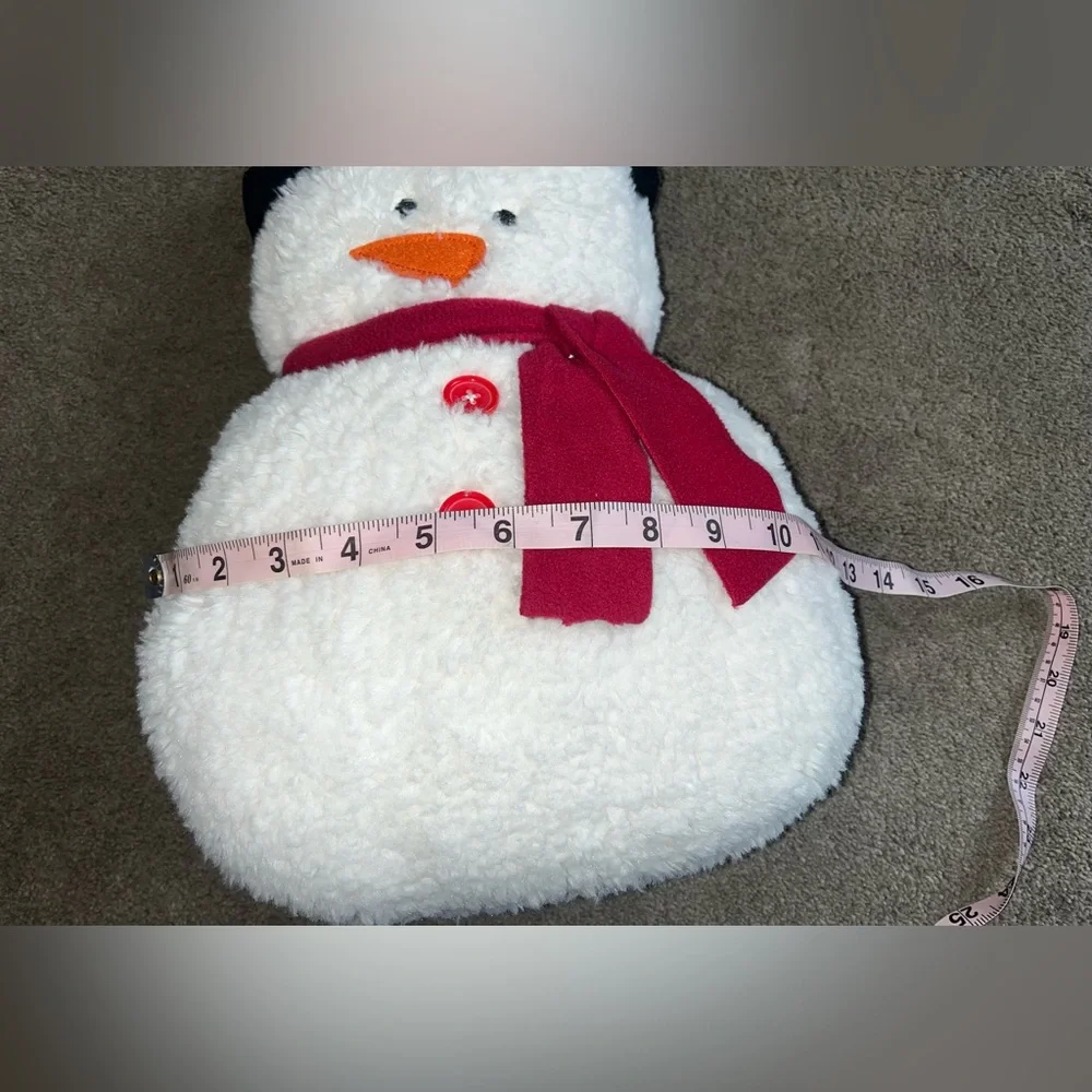 Cupcakes and Cashmere Holiday Snowman Plush Decor Pillow